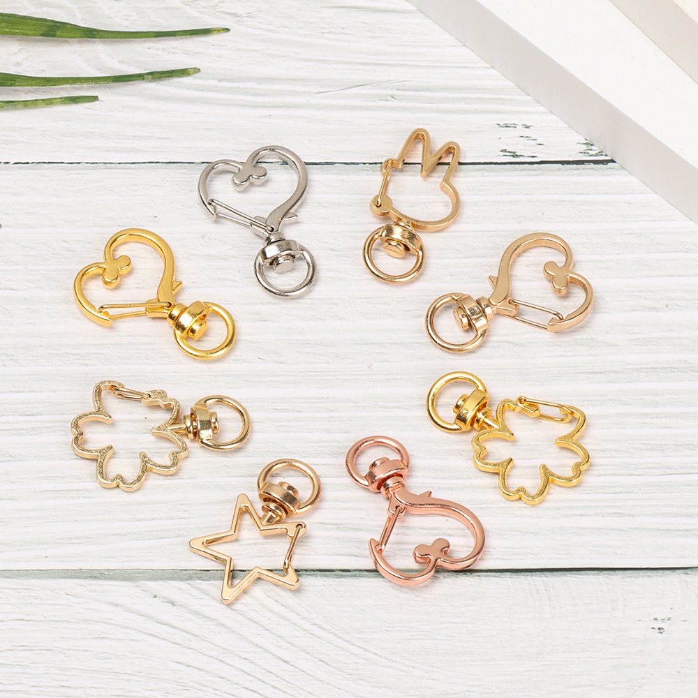 Set 5 Móc Khóa Kẹp Tôm Hùm Bằng Kim Loại Làm Trang Sức/Móc Khóa/Túi Xách DIY