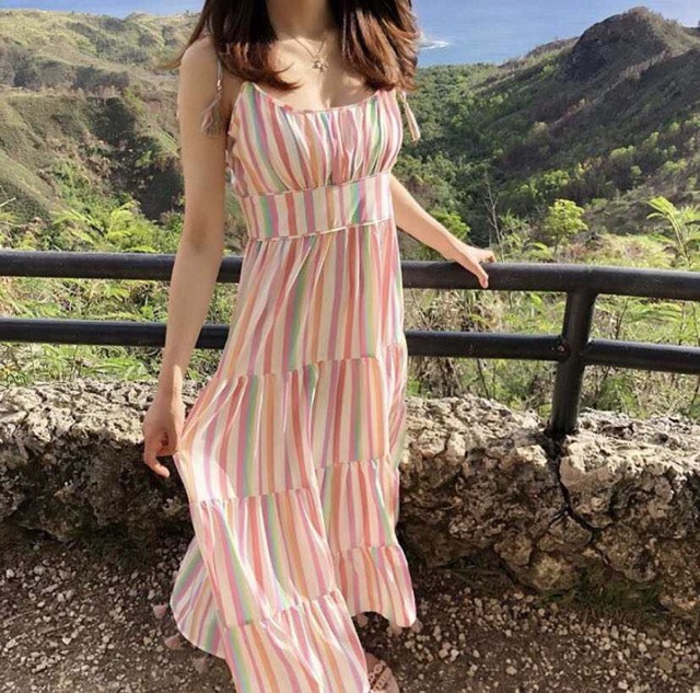 Đầm maxi 2 dây Taobao