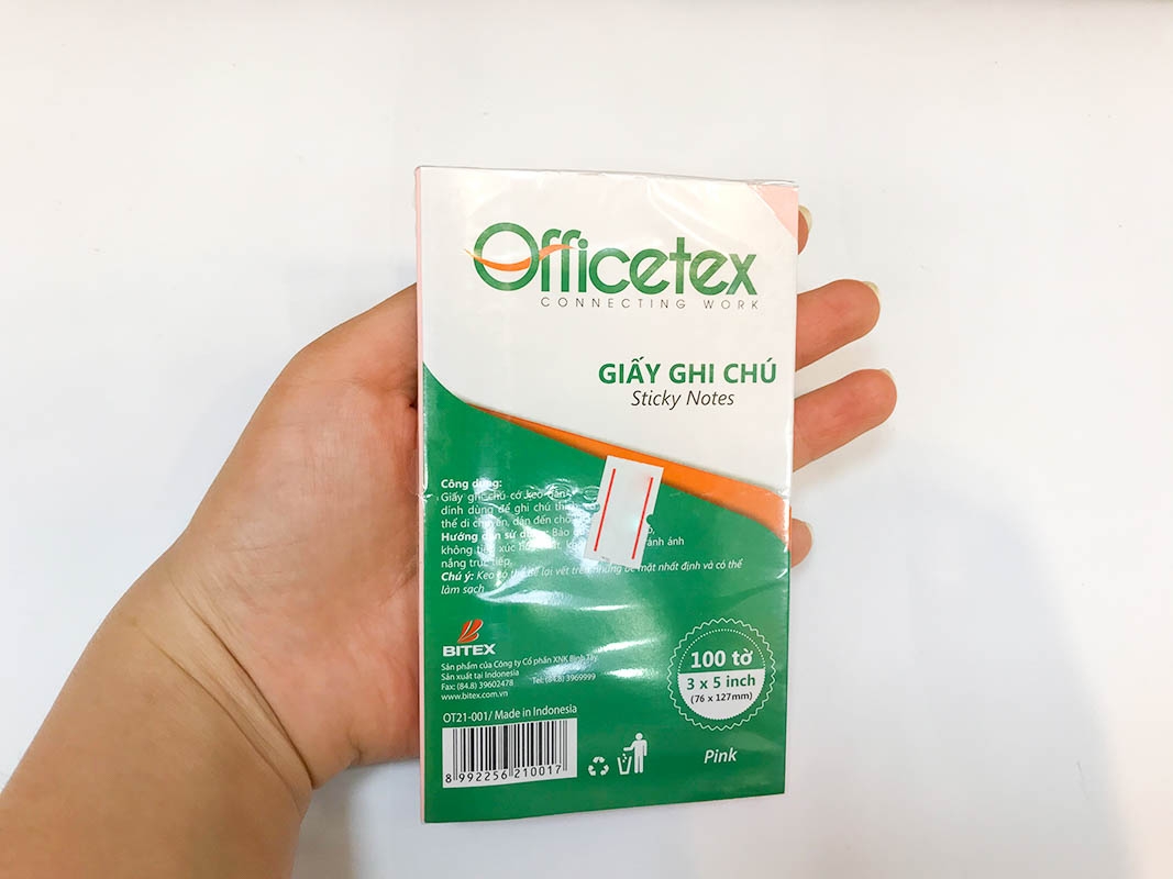 Giấy Ghi Chú Officetex OT21-001 - Màu Hồng