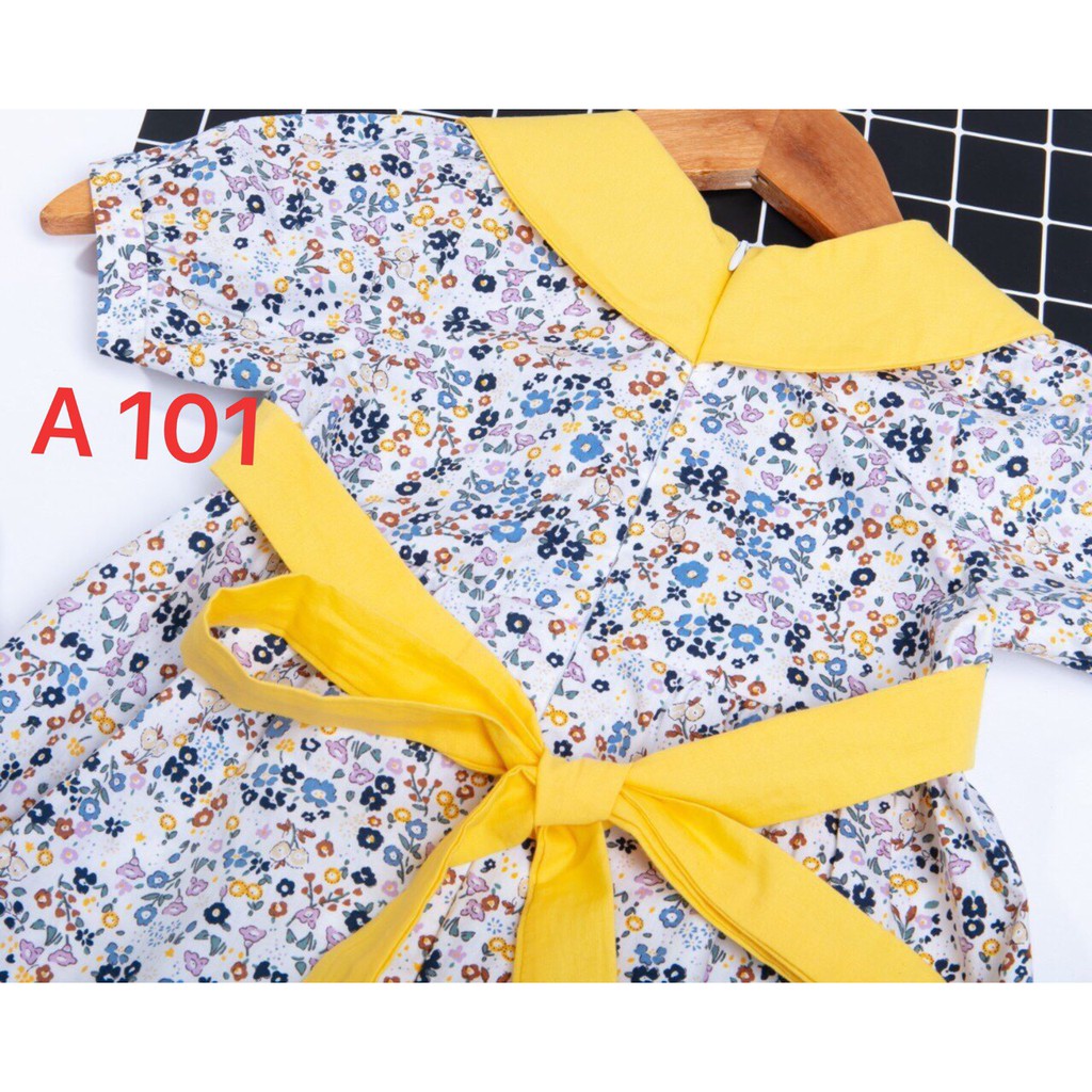 Đầm (váy) cotton hoa nhí cho bé