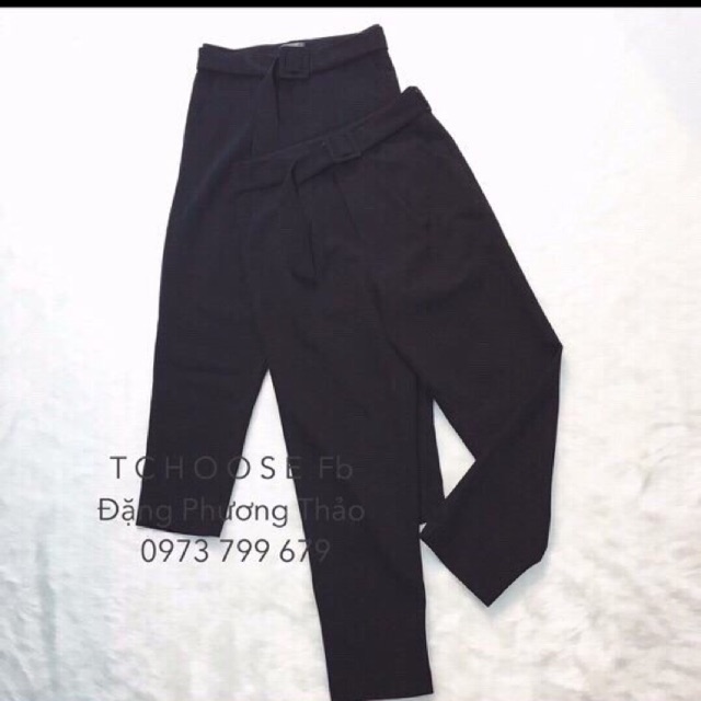 Quần baggy công sở kèm belt ( Uyên phạm )