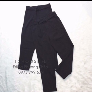 Quần baggy công sở kèm belt