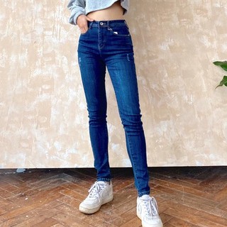 𝐌𝐈𝐀 𝐑𝐈𝐓𝐓𝐀💗 Jeans skinny cạp cao xước nhẹ 💖 Quần jean nữ lưng cao dáng ôm basic J452