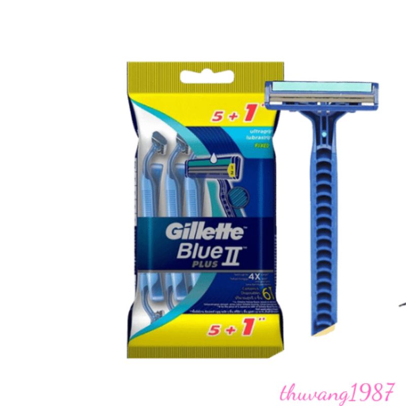 Dao cạo Gillette Blue  lưỡi kép túi 6 cái