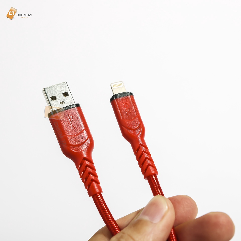 Dây Sạc Hoco X59 Bọc Dù Dài 1M, Cáp Sạc 2.4A Chính Hãng Bảo Hành 1 Năm Lỗi 1 Đổi 1
