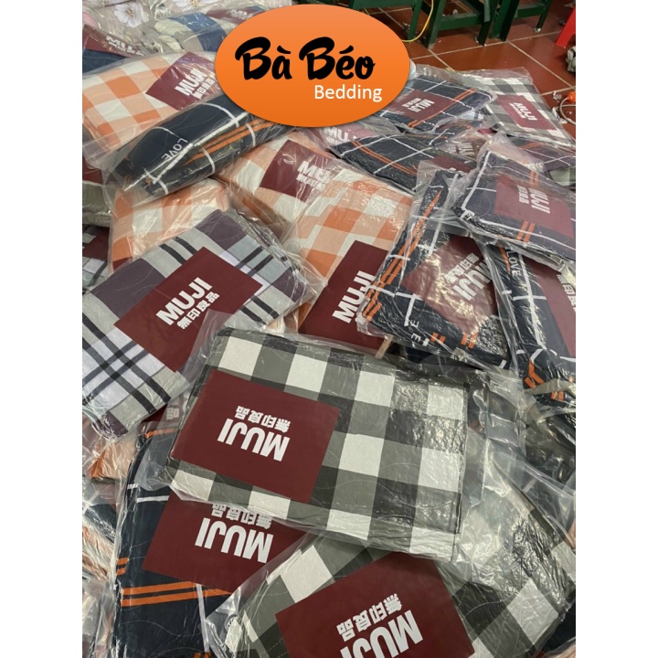 Chăn Hè Đũi Muji Cotton Đũi Kẻ Caro, Muji xuất Nhật mùa hè siêu mềm thoáng mát
