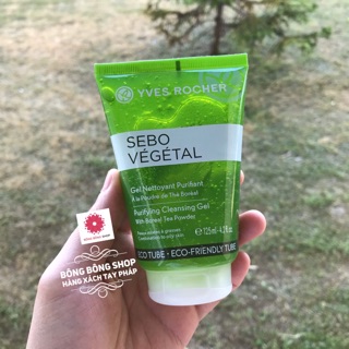 (Chuẩn Pháp-125ml) Gel rửa mặt Yves Rocher Sébo Végétal cho da dầu (bột trà boréal)