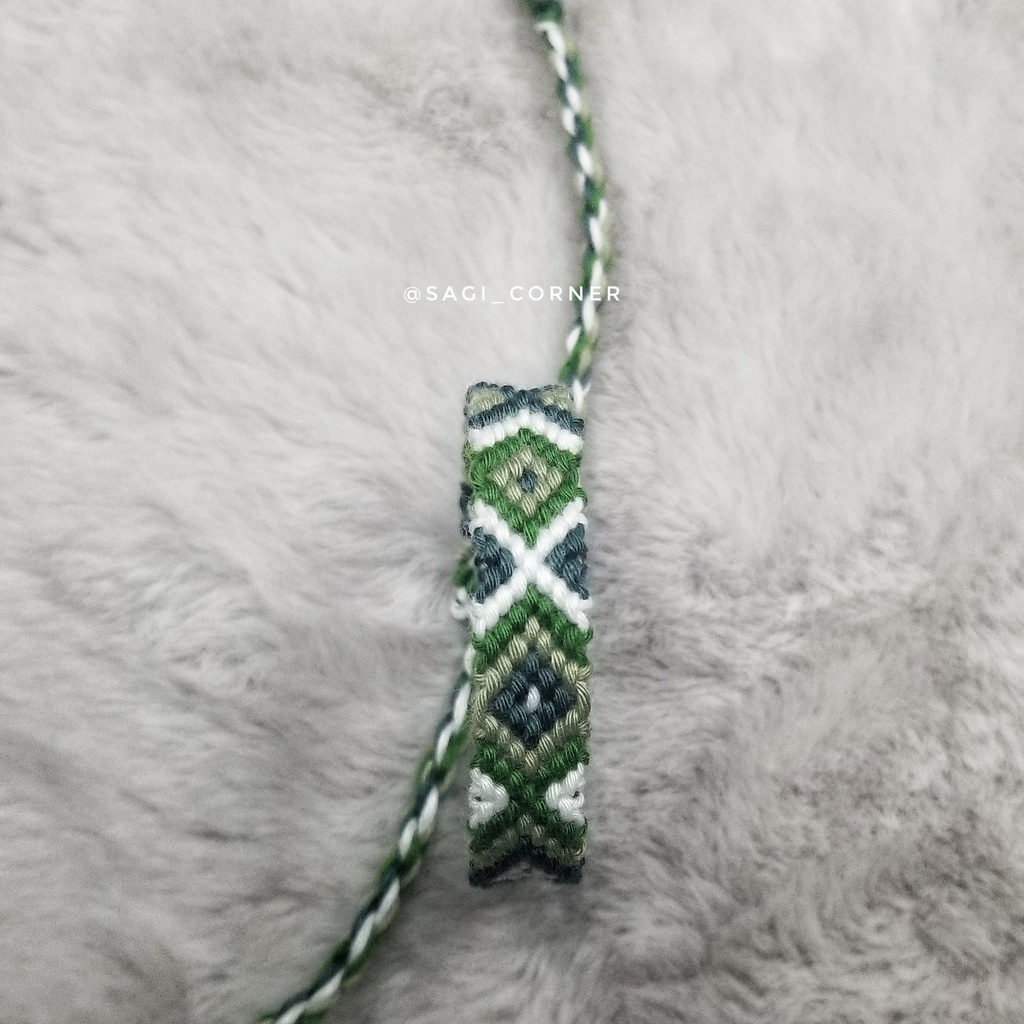Vòng tay, vòng chân handmade tết bằng chỉ l "Diamond" friendship bracelet