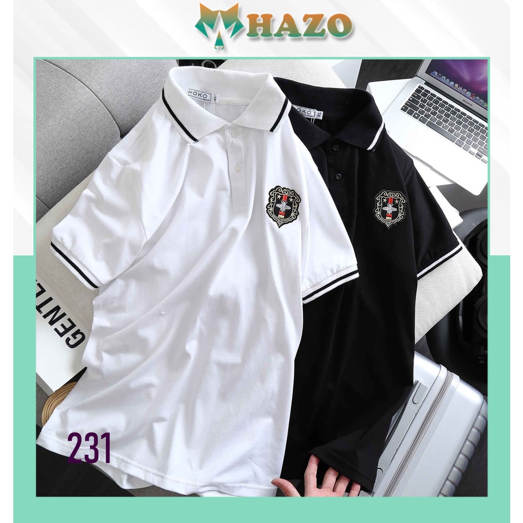 Áo Thun Nam Cổ Bẻ Polo Ngực Thêu Con Ong 231 Chất Liệu Cao Cấp Thấm Hút Mồ Hôi Phong Cách Trẻ Trung - Hazo