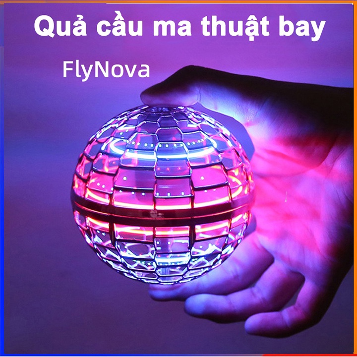 Bóng Bay UFO Quả Cầu Ma Thuật Phát Sáng Lơ Lửng Có Đèn Nhấp Nháy Nhiều Màu Sắc