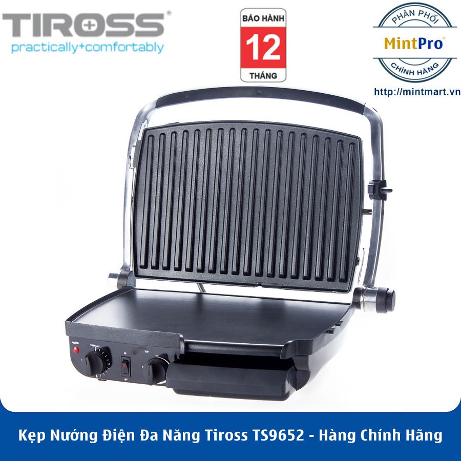 Kẹp Nướng Điện Đa Năng Tiross TS9652 - Hàng Chính Hãng