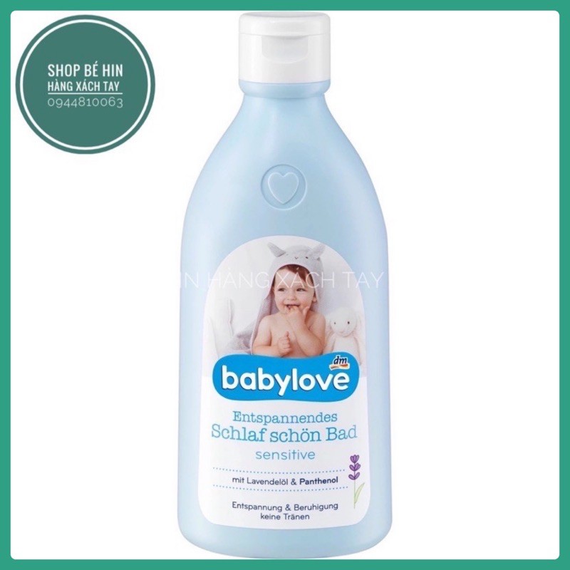 Sữa tắm trẻ em Babylove Sensitiv dành cho bé từ sơ sinh có da nhạy cảm 500ml, Hàng Đức chính hãng