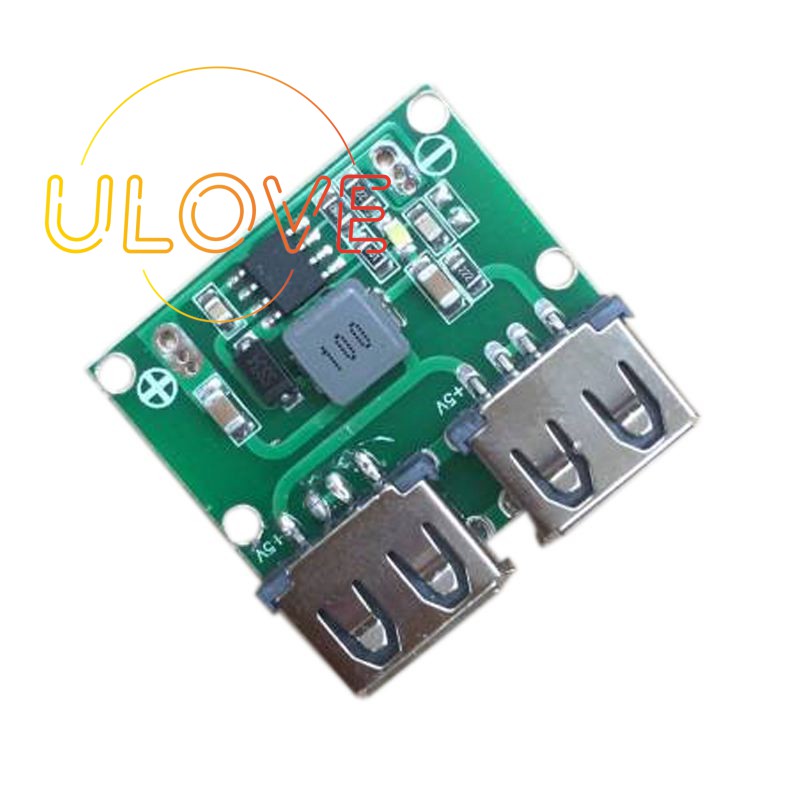 Mô đun hạ áp nguồn sạc DC-DC 5V 3A 2 cổng USB dành cho xe hơi