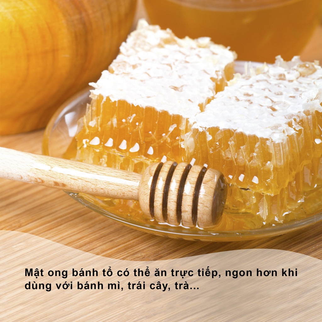 Mật ong bánh tổ tươi nguyên sáp 600gr Herybee