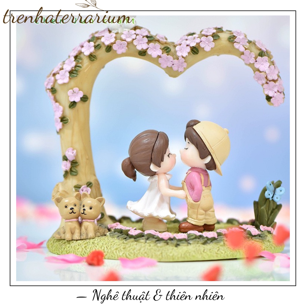 Tiểu cảnh cặp đôi khiêu vũ trang trí DIY, terrarium