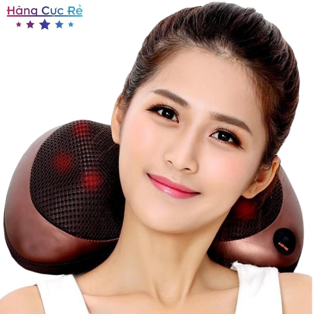 Gối massage 8 bi, giảm đau nhức toàn thân, vùng cổ vai gáy lưng - Shop Hàng Cực Rẻ