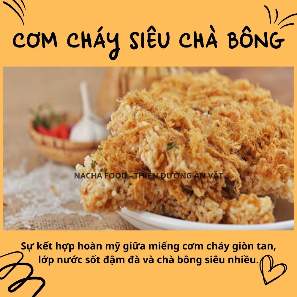 Cơm cháy siêu chà bông 500g đồ ăn vặt Sài Gòn có 2 loại cay và không cay thơm ngon giòn rụm Thiên Đường Ăn Vặt