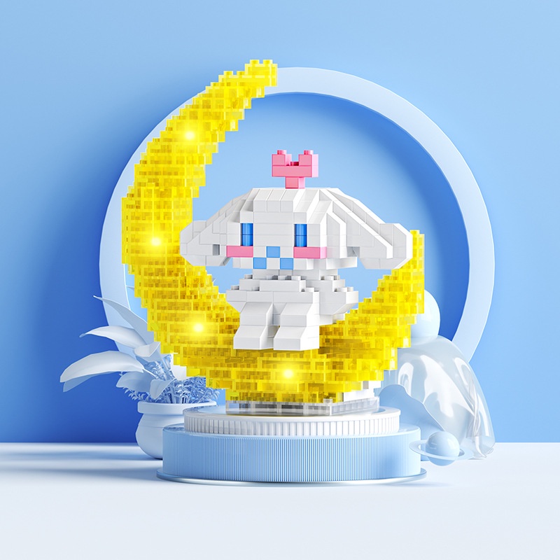Đồ chơi khối xây dựng Leqiazhixing mini hình Disney/ Mickey Minnie/ Star Dew/ Micro-particle/ Light quà tặng giáo dục bé