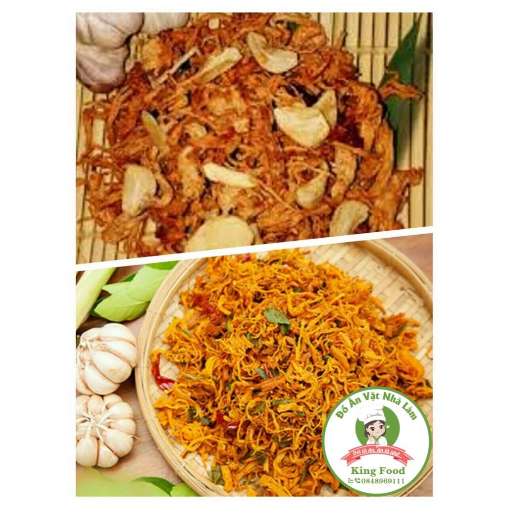 500Gr Cơm cháy mắm hành lắc khô gà bơ tỏi| KingFood - Thế Giới Đồ Ăn Vặt - Đồ Ăn Vặt Hà Nội