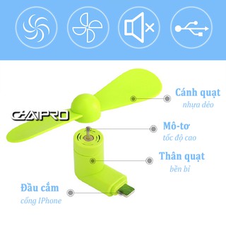 Quạt 2 cánh mini sử dụng cho điện thoại IPhone