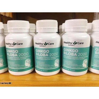 Viên uống bổ não Healthy care ginkgo bibola 100 viên của Úc- ĐỦ BILL-ĐI AIR-DATE XA