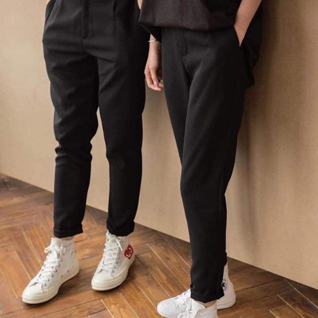 Quần baggy tây âu đen xám Saigonese unisex | BigBuy360 - bigbuy360.vn