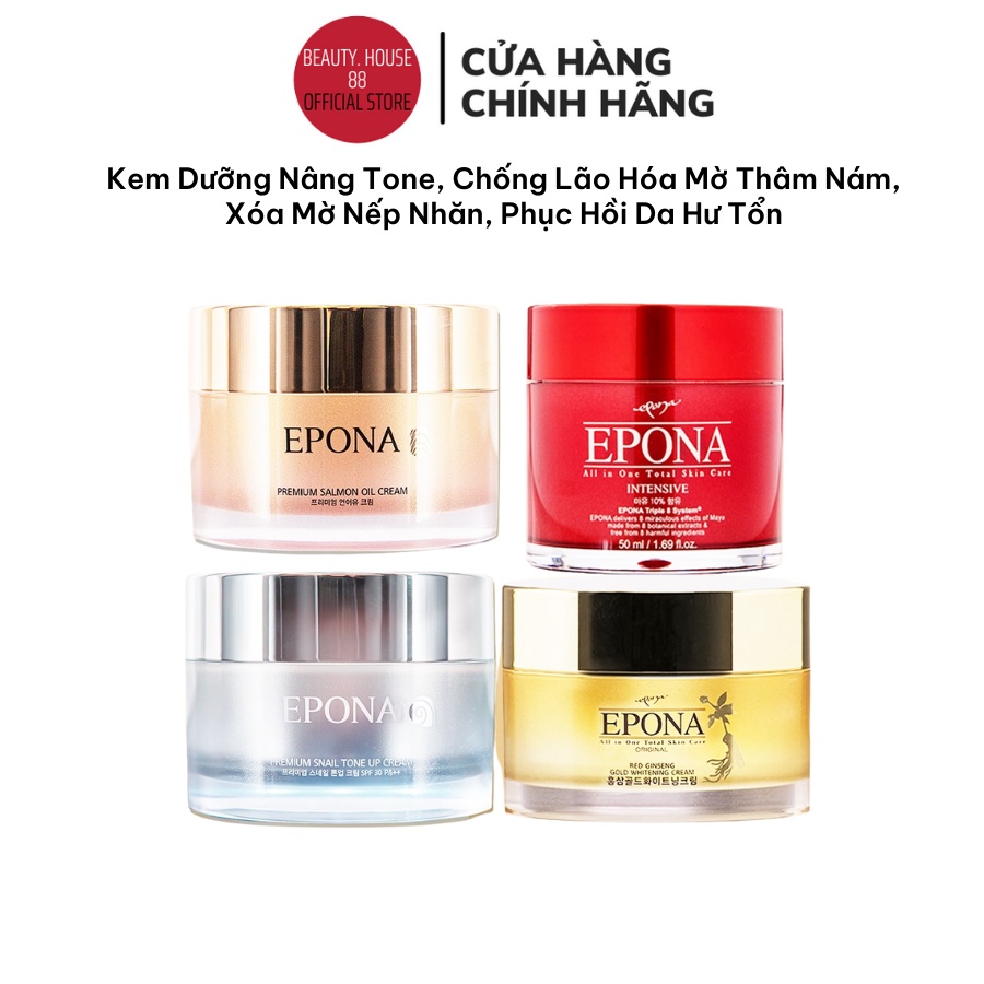 Kem Dưỡng Epona Premium Salmon Cream Phục Hồi Da Hư Tổn Chiết Xuất Dầu Cá Hồi 50ml