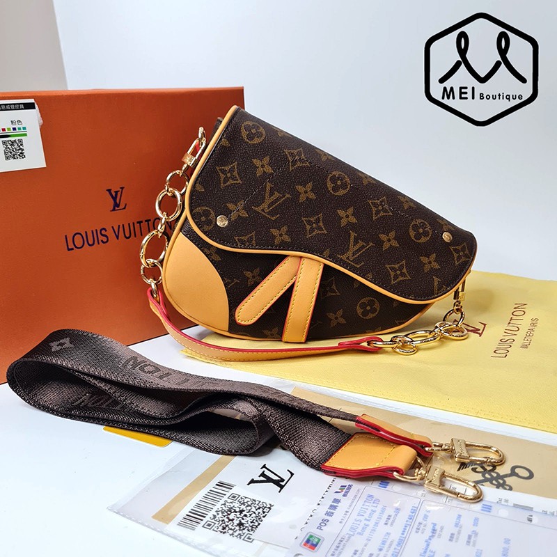 Túi LV yên ngựa hoa nâu fullbox