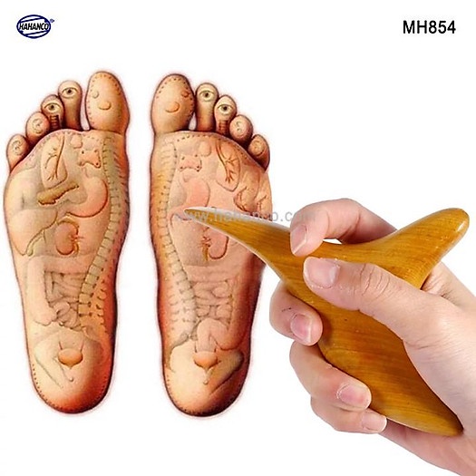 Dụng cụ day ấn huyệt mát xa tam giác Gỗ thơm- MH854 Massage gỗ
