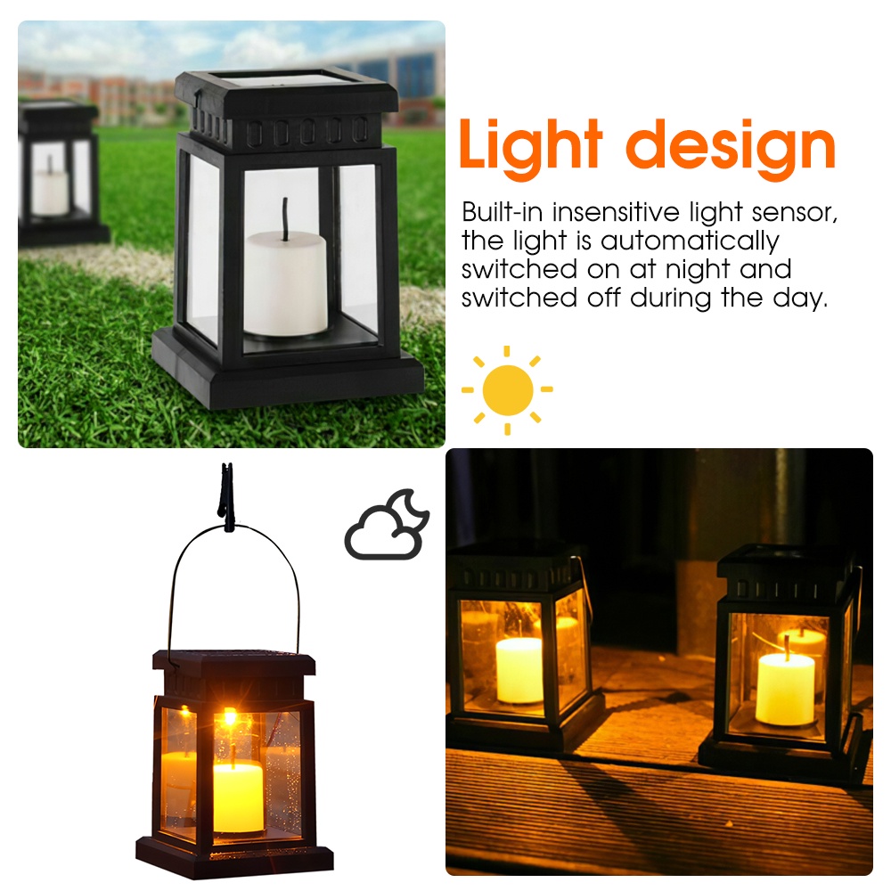 Đèn LED Năng Lượng Mặt Trời Chống Thấm Nước Hình Đèn Lồng Treo Trang Trí Sân Vườn/Vườn/Giáng Sinh