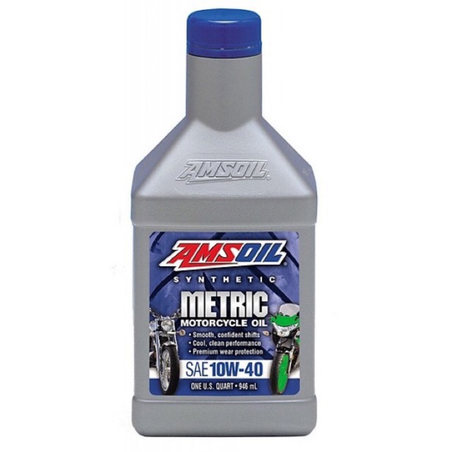 Nhớt tổng hợp xe số, PKL cao cấp Amsoil Metric 10W40 946ml