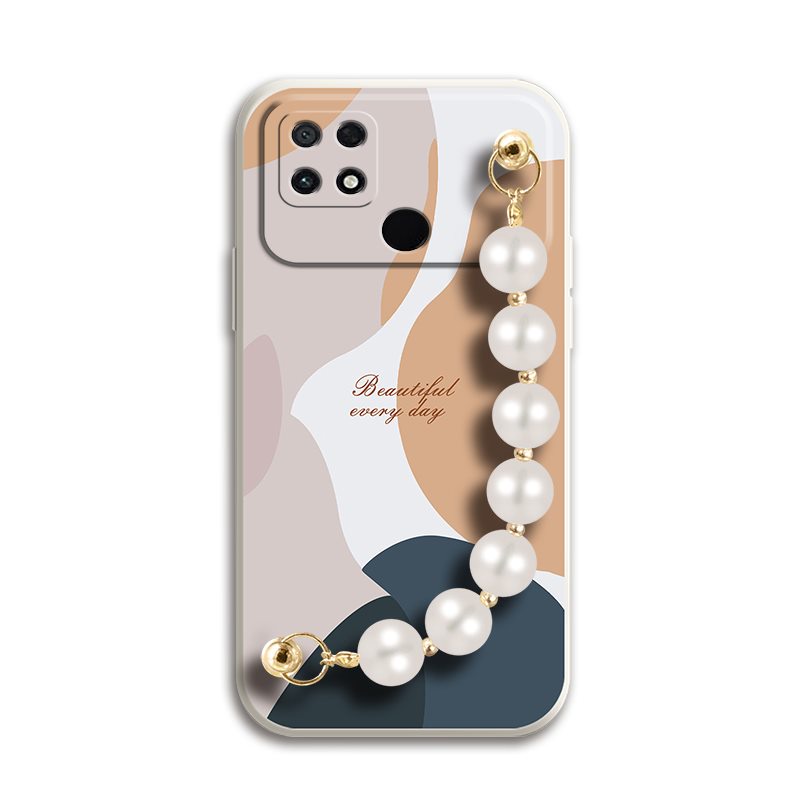 Camera all inclusive cute Phone Case For Xiaomi Poco C40 Nordic style Pearl bracelet Skin-friendly feel soft shell