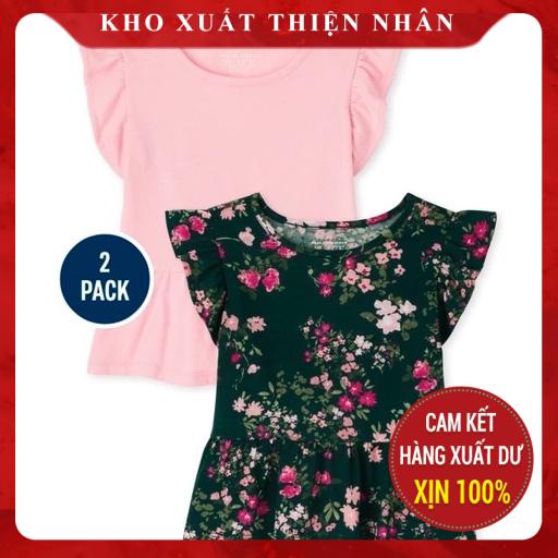 Áo thun cộc tay bé gái - Set 2 áo sát nách tay bèo T.he C.hildren's P lace  cho bé gái size  18m-5t