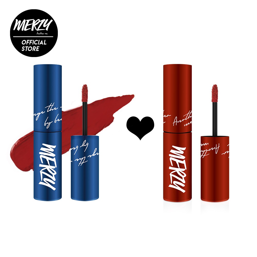 Combo son Limited Merzy Velvet Tint Classic Blue V6 4.5g + Merzy Velvet Tint Version Red V6 4,5g