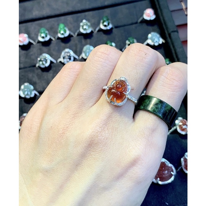 Nhẫn tì hưu thiên lộc đá granet mệnh Hoả Thổ