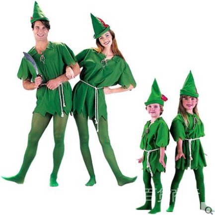Bộ Đồ Hóa Trang Nhân Vật Peter Pan Peter Pan Màu Xanh Lá Dành Cho Trẻ Em Và Người Lớn
