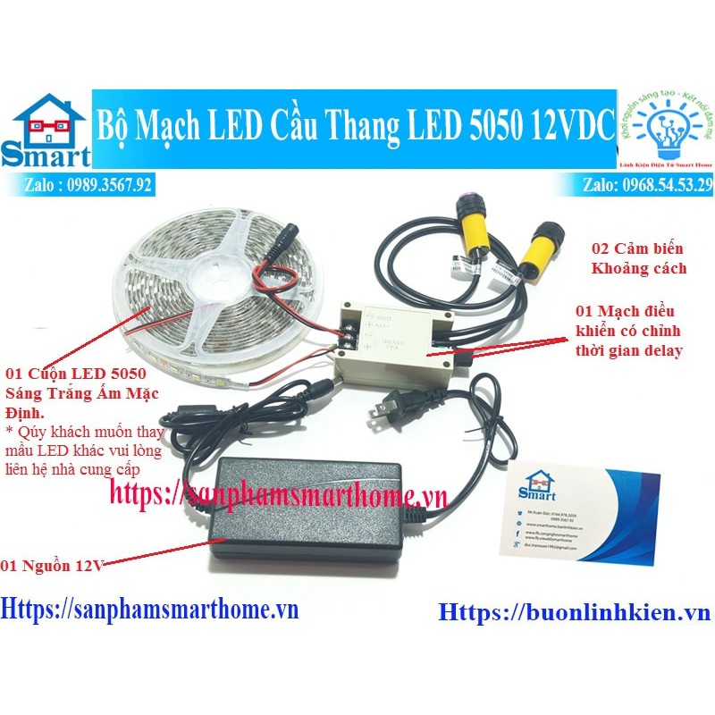 Bộ Mạch LED Cầu Thang LED 5050 12VDC