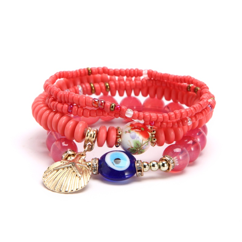 Vòng Tay Chuỗi Hạt Nhiều Lớp Phong Cách Bohemian