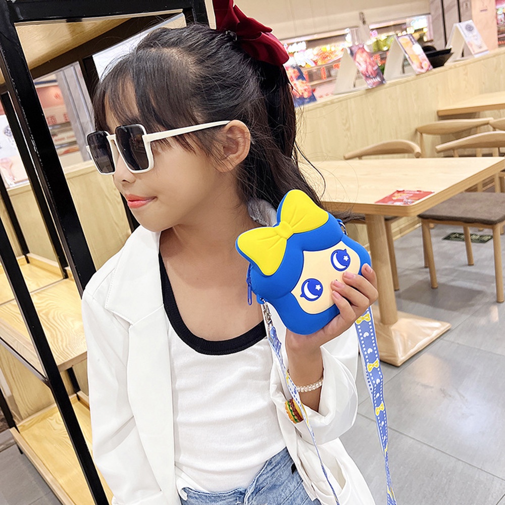 Túi Đeo Vai Đựng Tiền Xu Bằng Silicon Hình Hello Kitty Disney Dễ Thương Cho Bé Gái
