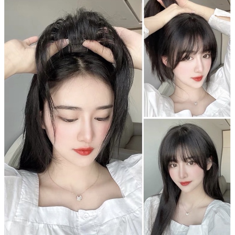 Mái thưa tóc thật  da đầu 3D - có rãnh da đầu phủ hói, phủ bạc ❤️