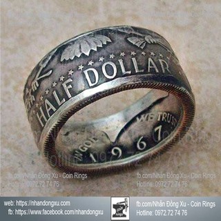 Nhẫn Đồng Xu Half Dollar Mỹ