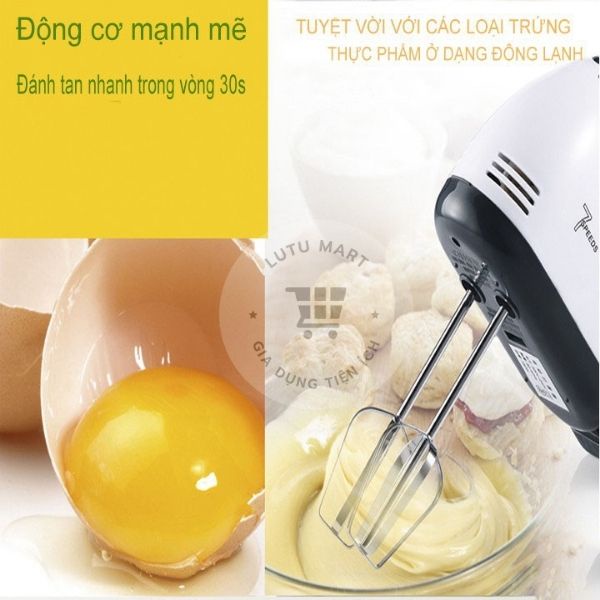 Máy Đánh Trứng Cầm Tay, Máy Nhào Bột, Máy Đánh Kem 7 Tốc Độ, 4 Đầu Đánh 180W Scarlett - Lutu Mart