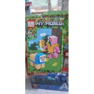 Bộ lắp ghép lego my worl nhỏ