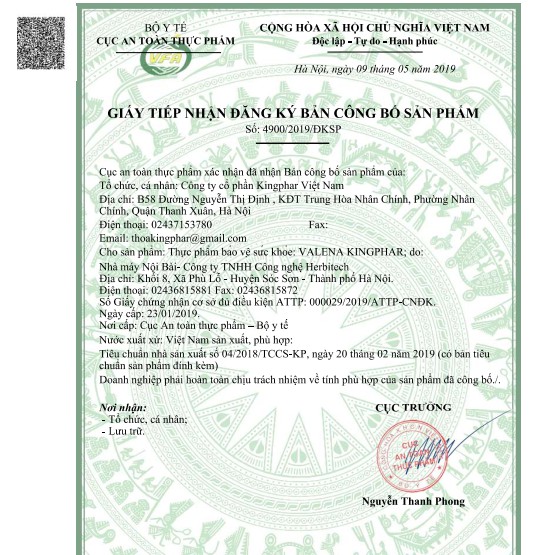 Viên Uống Cải Thiện Giấc Ngủ Valena giấc ngủ sâu ngon Kingphar Hộp 30 Viên