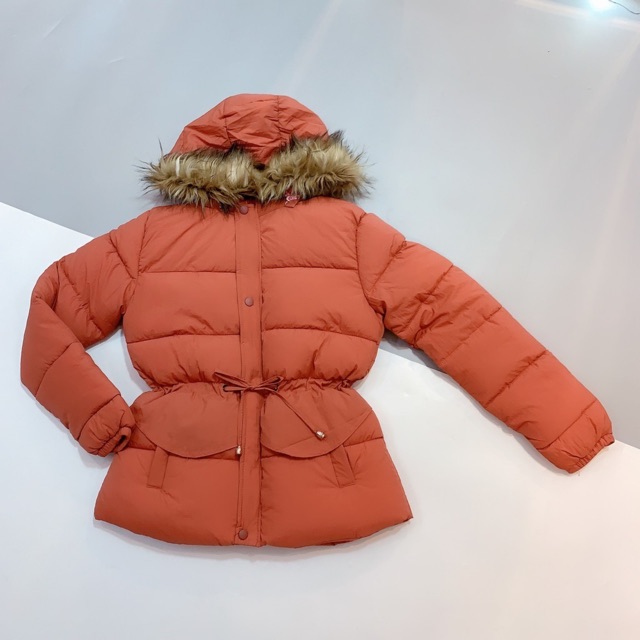 [Mã WARN60 hoàn 15% xu đơn 300k] Áo phao nữ mũ lông thắt eo | BigBuy360 - bigbuy360.vn