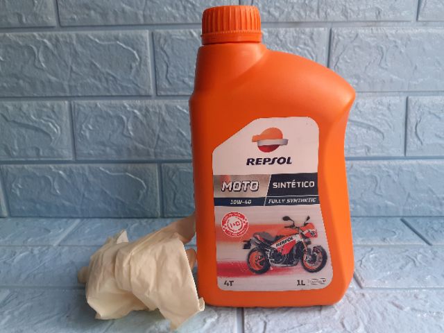 COMBO NHỚT REPSOL MOTO SINTETICO 10W40 MA2 1L + PHỄU RÓT NHỚT