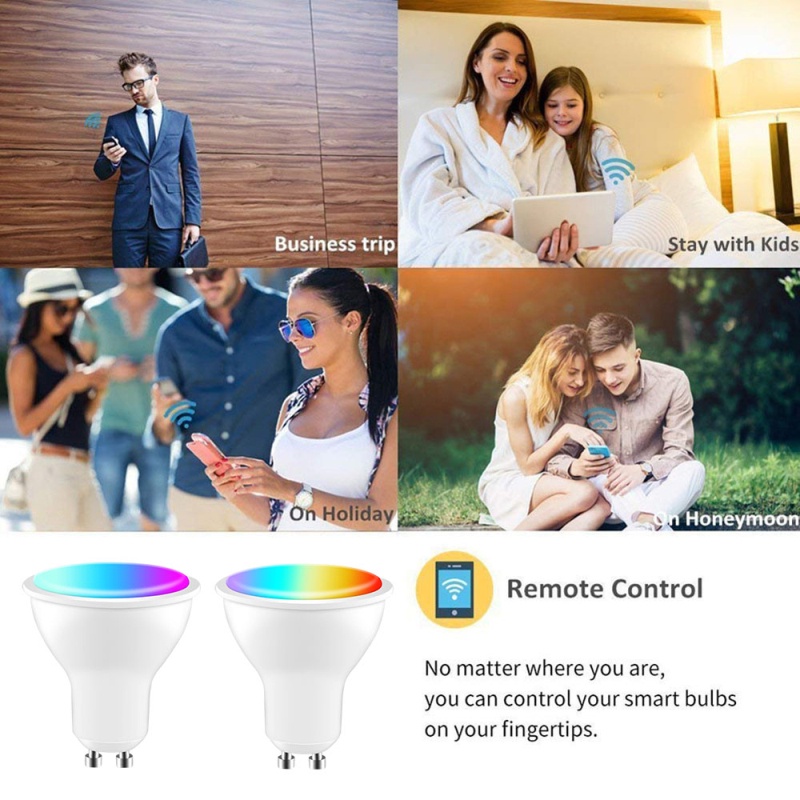 Tuya Zigbee Bóng Đèn Gu10 Thông Minh Đèn Rọi Rgb Cct 100-240V 5W Bóng Đèn Led Có Thể Điều Chỉnh Độ Sáng Điều Khiển Bằng Giọng Nói Hoạt Động Với Alexa Google Home Yandex Alice Okase