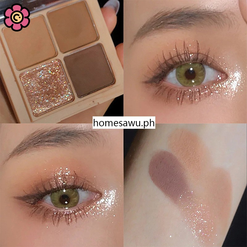 Bảng Phấn Mắt Hsu 4 Màu Trang Điểm Làm Đẹp Lâu Trôi