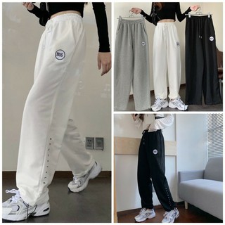 Quần Jogger Nỉ thun co giãn dáng rộng ulzzang