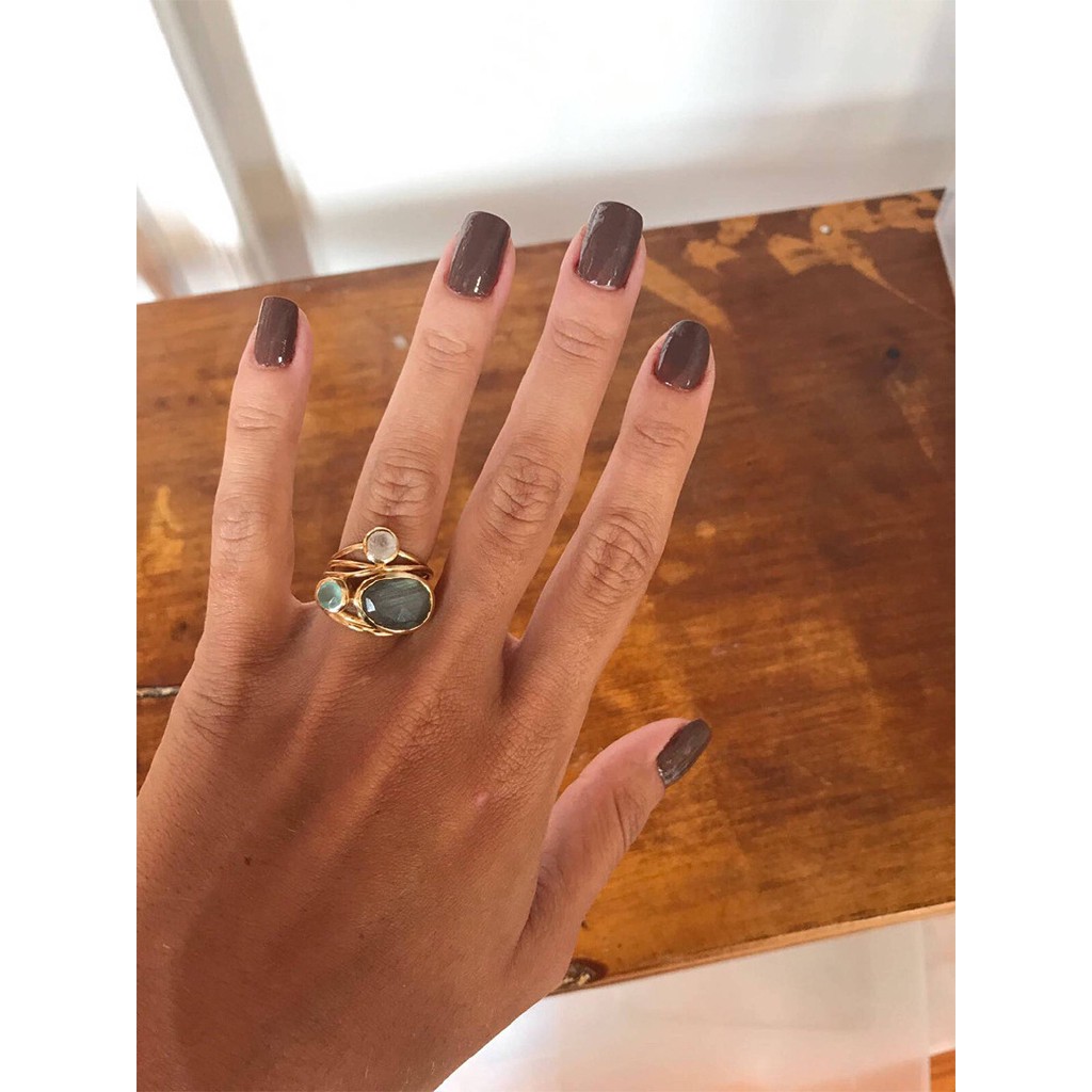 Nhẫn Đeo Tay Kim Loại Đính Đá Nhiều Màu Thời Trang Cho Nữ